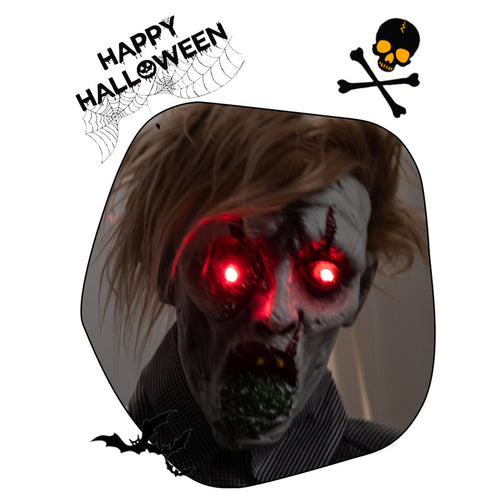 Load image into Gallery viewer, 1.9 meters large overalls take cat zombie station haunted house outdoor electric induction horror decoration
