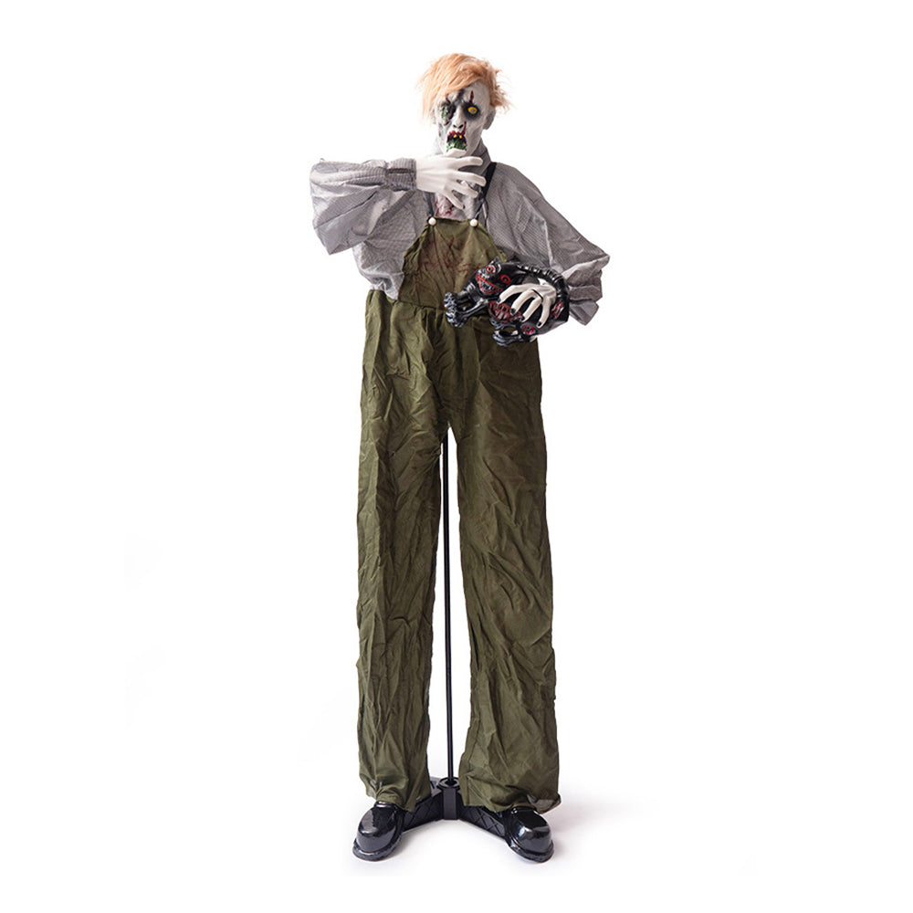 1.9 meters large overalls take cat zombie station haunted house outdoor electric induction horror decoration
