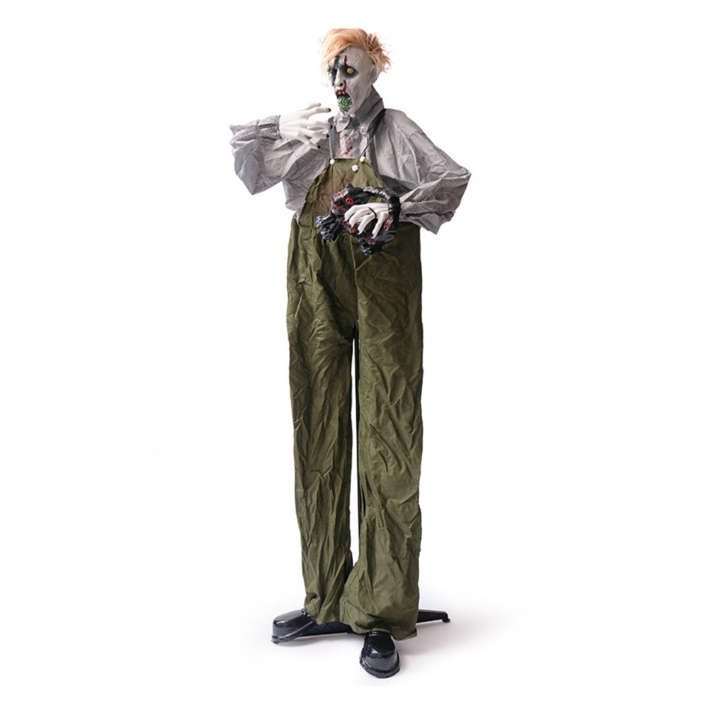 1.9 meters large overalls take cat zombie station haunted house outdoor electric induction horror decoration