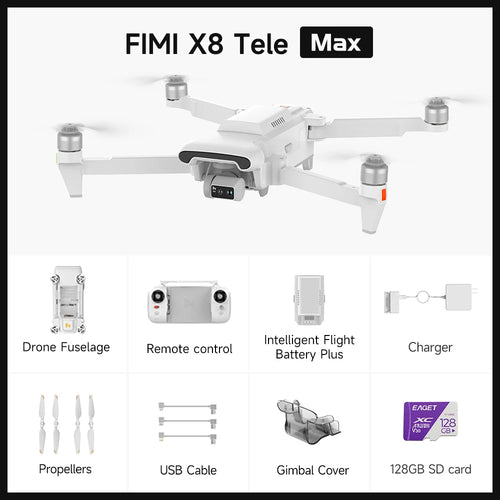 Load image into Gallery viewer, FIMI X8 Pro 2025 Camera drone 1/1.3-inch 48Mp CMOS 4K 60fps 20km transmission range 3-axis Gimbal AI Super Night Video RC Store
