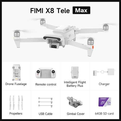 Load image into Gallery viewer, FIMI X8 Pro 2025 Camera drone 1/1.3-inch 48Mp CMOS 4K 60fps 20km transmission range 3-axis Gimbal AI Super Night Video RC Store
