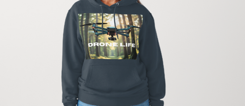 Load image into Gallery viewer, Hoodie  black 60% cotton 40% polyester for a vivid finish and all day comfort
