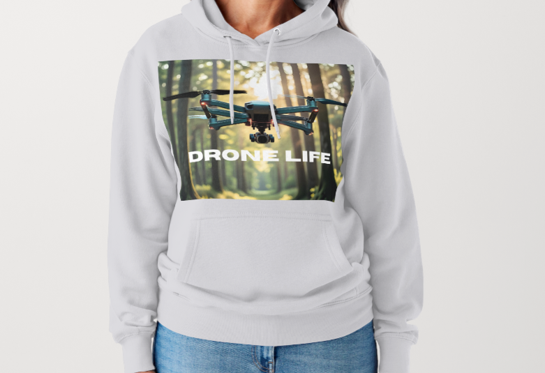 Hoodie  black 60% cotton 40% polyester for a vivid finish and all day comfort