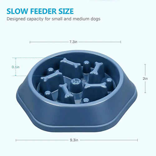 Load image into Gallery viewer, Slow Feeder Bone Design Pet Bowl
