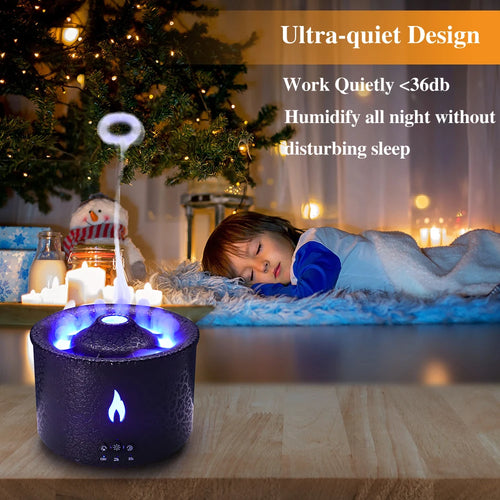 Load image into Gallery viewer, Volcano Fire Flame Air Humidifier Aroma Diffuser Essential Oil
