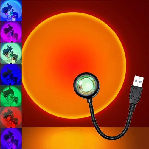 Load image into Gallery viewer, Sunset Lamp Night Light Room Projector
