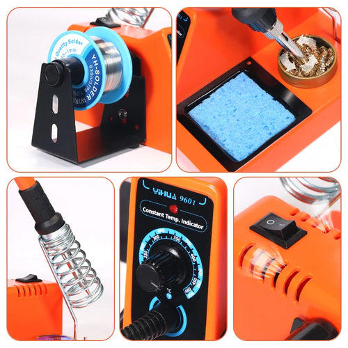 Load image into Gallery viewer, YIHUA 926LED-III Digital Electric Soldering Iron Kit with Helping Hands 960I Adjustable Temperature Portable Soldering Station
