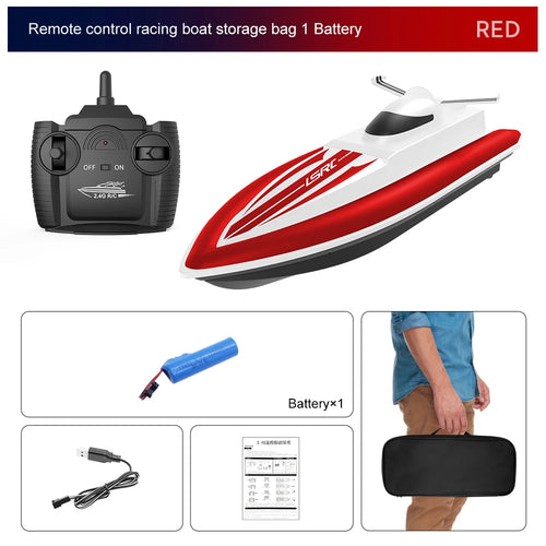 Load image into Gallery viewer, 2.4G LSRC-B8 RC High Speed Racing Boat Waterproof Rechargeable Model Electric Radio Remote Control Speedboat Toys for boys 14Y+
