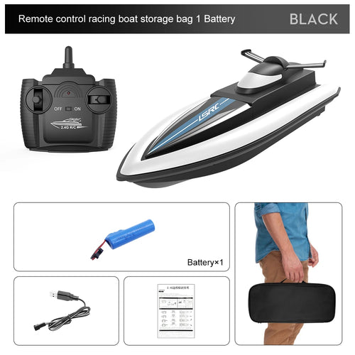 Load image into Gallery viewer, 2.4G LSRC-B8 RC High Speed Racing Boat Waterproof Rechargeable Model Electric Radio Remote Control Speedboat Toys for boys 14Y+
