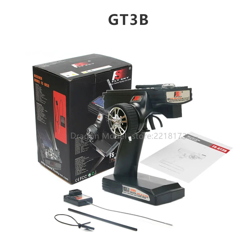 FlySky GT3B FS-GT3B 2.4G 3CH transmitter RC System Gun Controller with FS GR3E Receiver For RC Car Boat with LED Screen