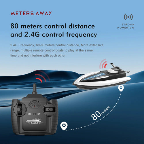 Load image into Gallery viewer, 2.4G LSRC-B8 RC High Speed Racing Boat Waterproof Rechargeable Model Electric Radio Remote Control Speedboat Toys for boys 14Y+
