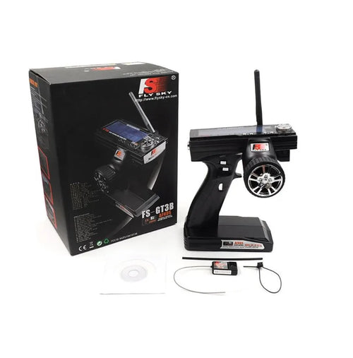 Load image into Gallery viewer, FlySky GT3B FS-GT3B 2.4G 3CH transmitter RC System Gun Controller with FS GR3E Receiver For RC Car Boat with LED Screen
