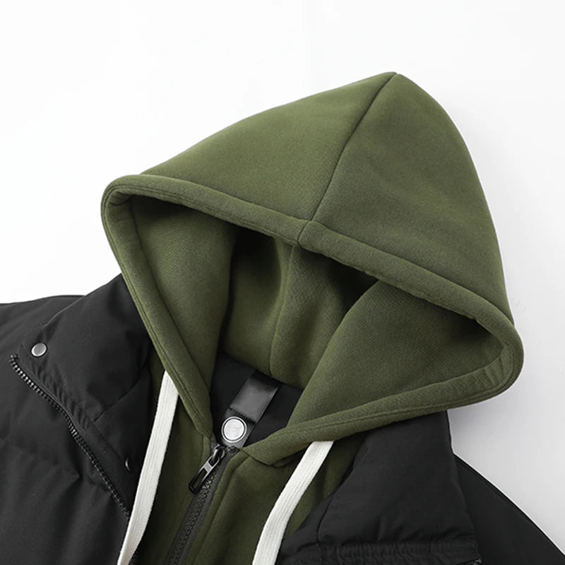 High Quality Winter Thick Puffer Custom Warm Casual Hood Men's Clothes Men Cold Winter Jacket