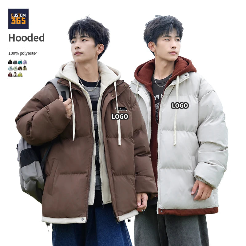 High Quality Winter Thick Puffer Custom Warm Casual Hood Men's Clothes Men Cold Winter Jacket