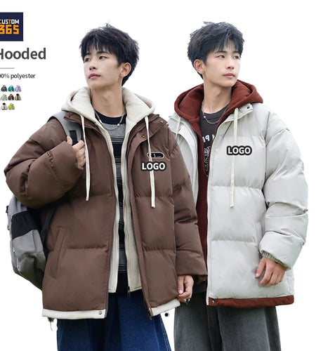 High Quality Winter Thick Puffer Custom Warm Casual Hood Men's Clothes Men Cold Winter Jacket
