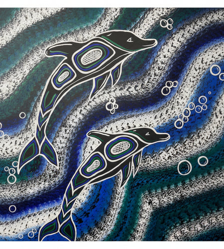 Aboriginal Art Dolphins Playing