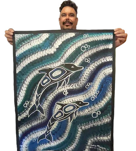 Aboriginal Art Dolphins Playing