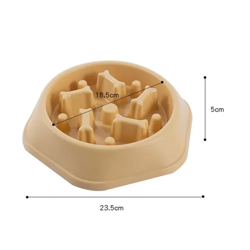 Load image into Gallery viewer, Slow Feeder Bone Design Pet Bowl
