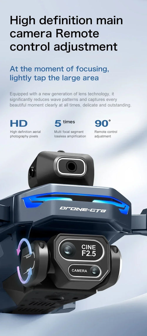Load image into Gallery viewer, GT8 Drone 4K HD Camera Obstacle Avoidance Aerial Photography Brushless Drone with Screen Foldable RC Drone Quadcopter RTF
