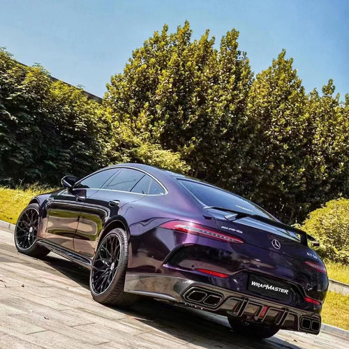 Load image into Gallery viewer, Midnight Purple Car Wrap Companies Glossy Metallic Vinyl Car Body Film
