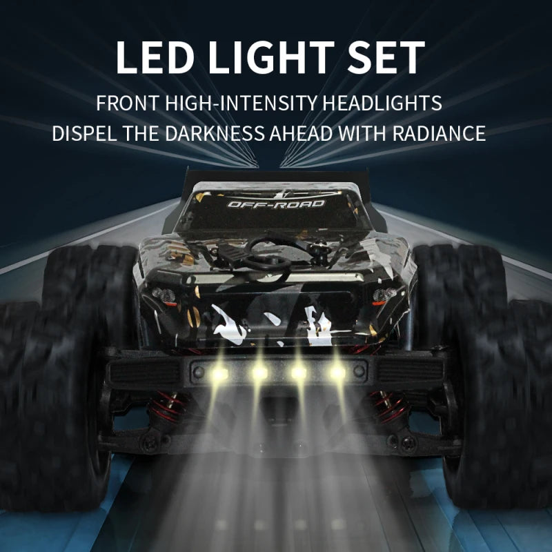 80KM/H 1:18 Full Scale High Speed RC Truck Car 4WD Off Road Independent Suspension Brushless Drift Racing Remote Control Car Toy