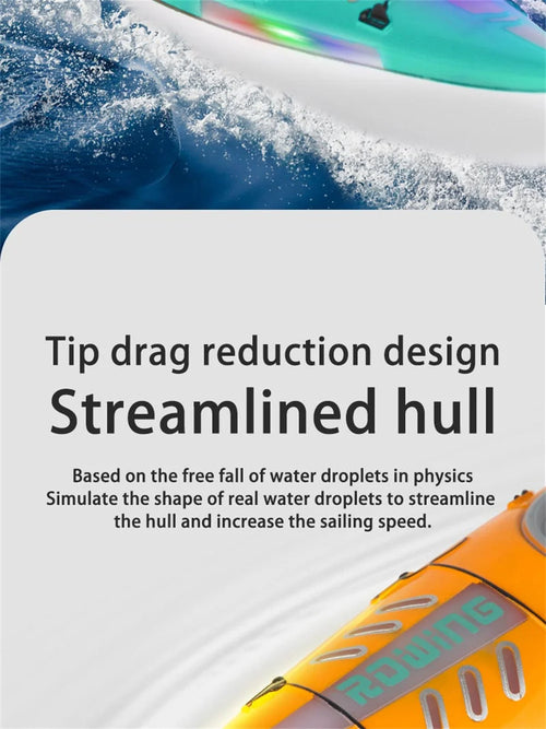 Load image into Gallery viewer, HC-810 RC Boat RTR 2.4G 15km/h Brushed Motor Paddle Remote Control Rowing LED Lights 360 Driving Dual Modes Waterproof Ship
