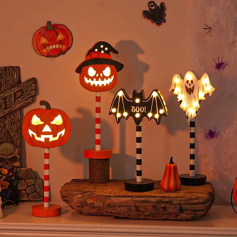 Halloween LED Night Light Pumpkin Ghost Ambiance Lights Battery Powered Waterproof