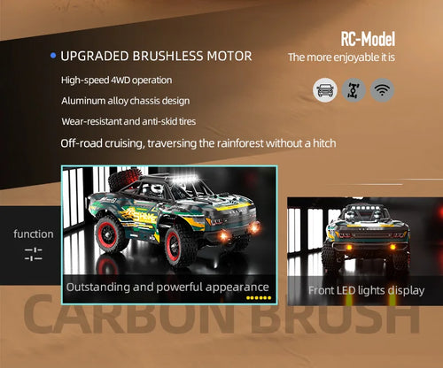 Load image into Gallery viewer, Jjrc C8820 Carbon Brush Full Scale Remote Control Car 4wd Short Truck Off-Road Professional Racing High-Speed Car Adult Rc Toys
