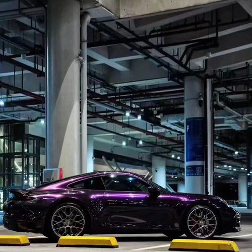 Load image into Gallery viewer, Midnight Purple Car Wrap Companies Glossy Metallic Vinyl Car Body Film
