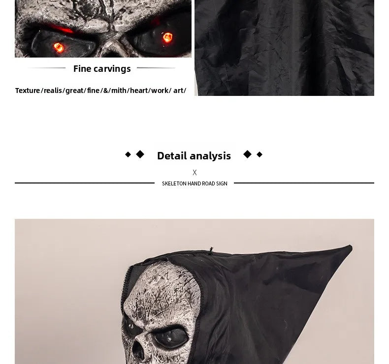 Halloween Decoration Screaming Scarecrow Ghost Voice-controlled Glowing and Sound-emitting Pendant Setting Up Props