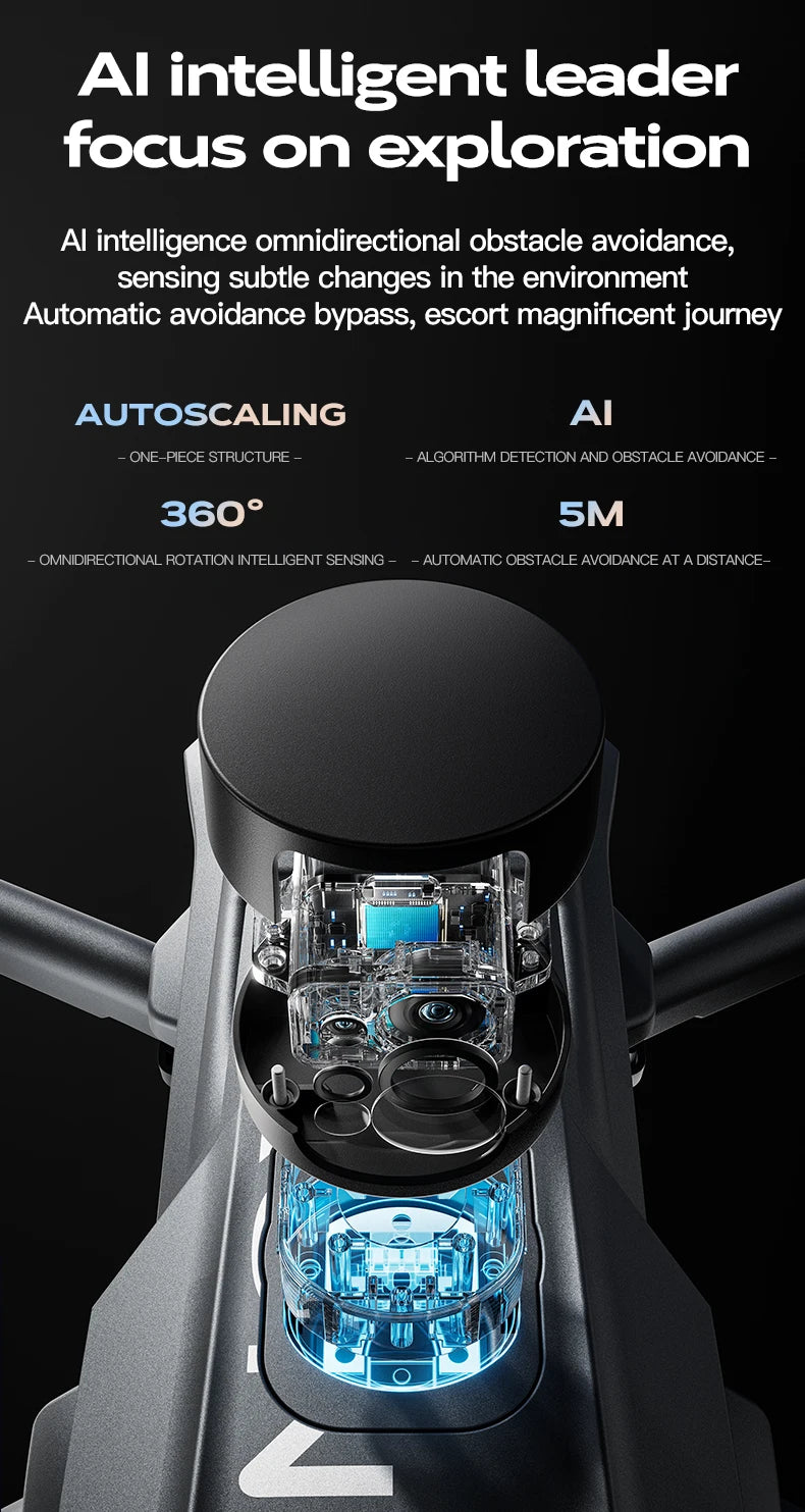 2025 Wing 6 Professional 8K High-Definition Aerial Photography GPS Drone 3-Axis Mechanical Brushless Stabilization Gimbal 20km