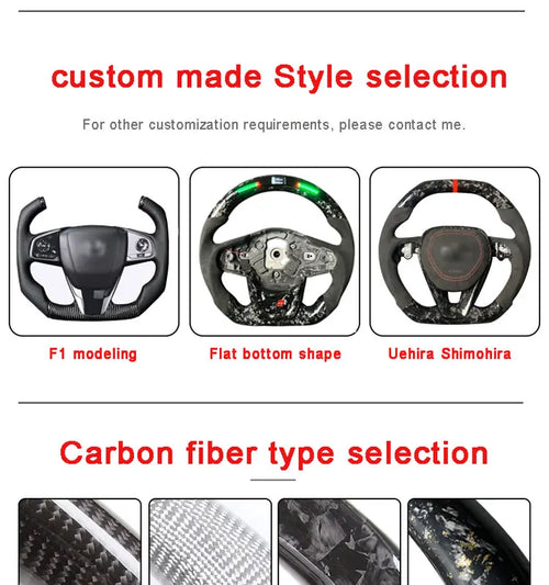 Load image into Gallery viewer, Carbon Bos Racing Wheel for Ford Steering Wheel Forged Carbon Fiber for Ford Xr6 Mk2 Ford Falcon Perforated Leather Car Handle
