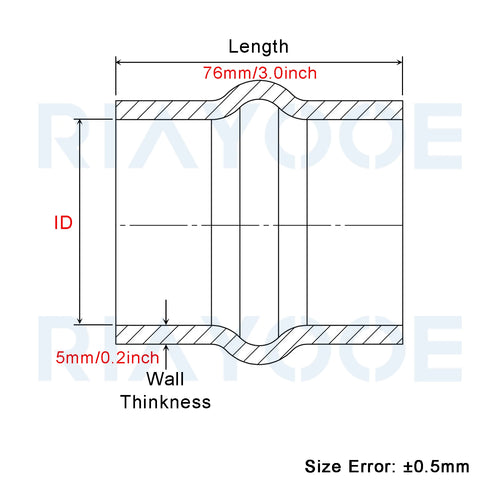 Load image into Gallery viewer, Air Intake Silicone Hump Hose ID 38-83mm For Water Radiator Tube Air Intake High Pressure Rubber Joiner Turbo Silicone Hump Pipe
