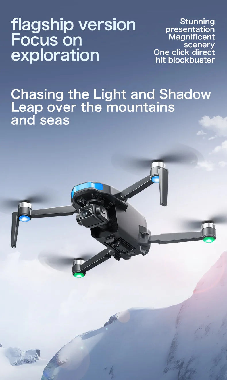 New S-X1 Quadcopter Drone: 4K Camera, 3-Axis Gimbal w/EIS, 5G GPS | Pro Aerial Photo Gift with Foldable Design