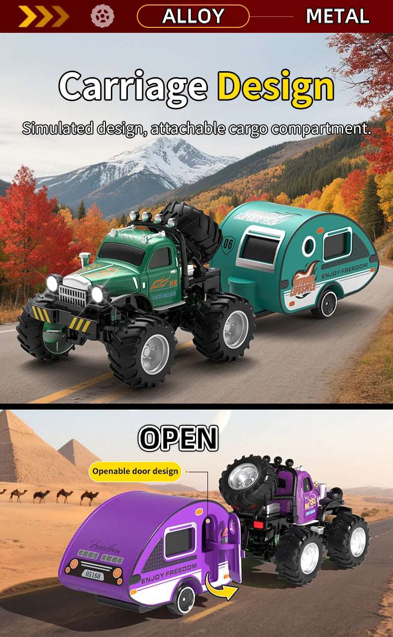 RC, New 1:64 Rc Car Mini 2.4Ghz City Road Handle High Speed Alloy All Terrain Remote Control Car Dual Control Children's Toys Gifts