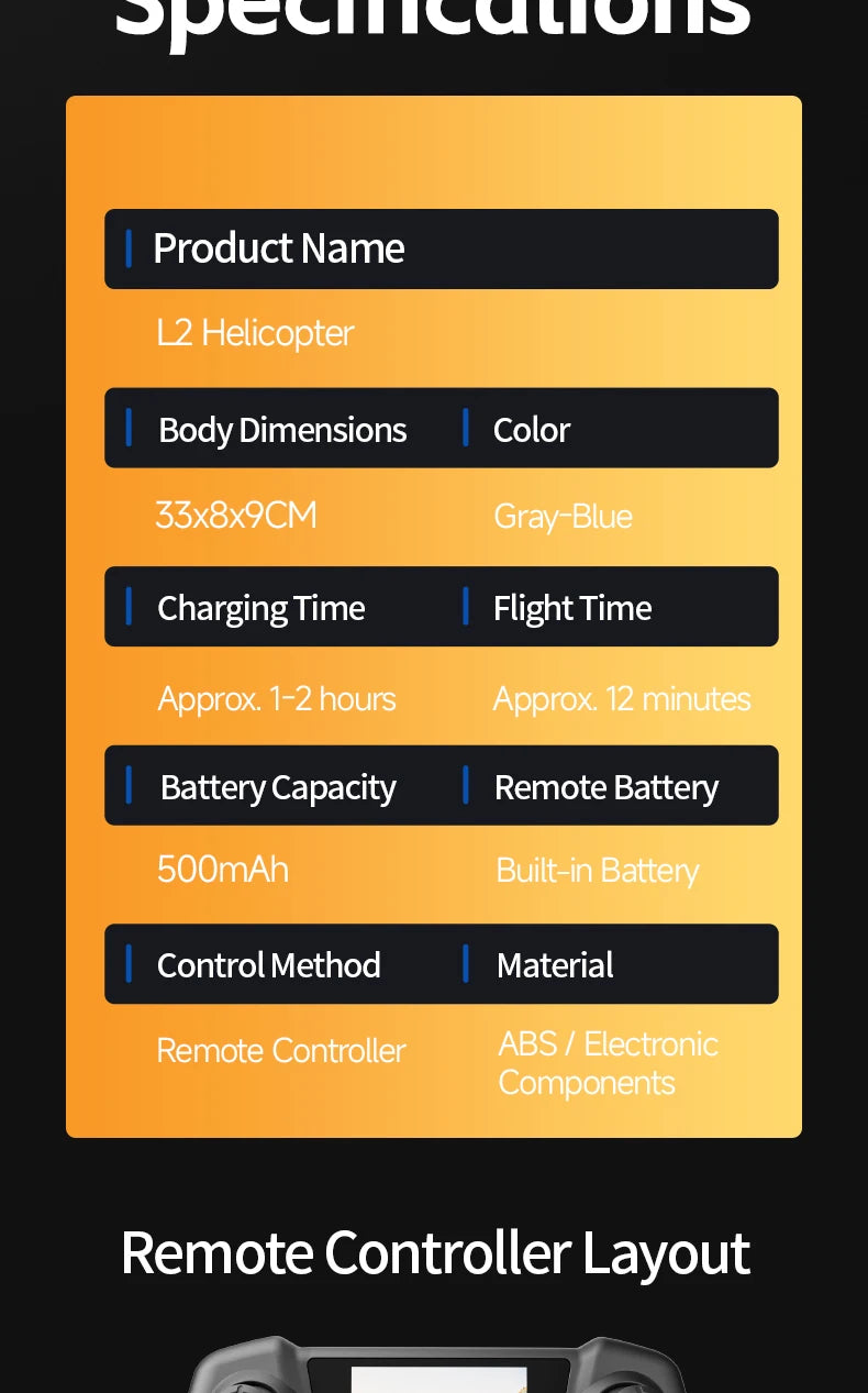 Helicopter 4DRC L2 RC 8K Aerial Camera Built in Screen Remote Control 6Axis Gyro