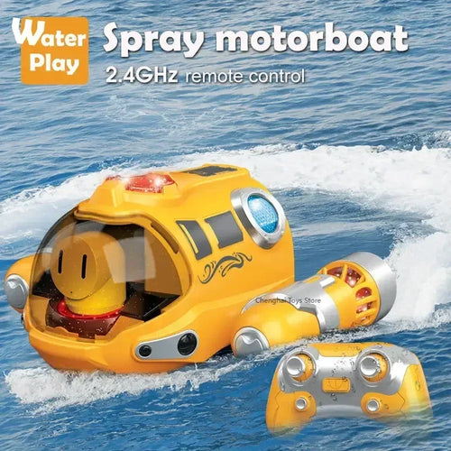 Load image into Gallery viewer, 2.4G Remote Control Motorboat Waterproof Spray Swimming Pool Bathing RC Steamboat Toy For Boys And Girls Children Christmas Gift
