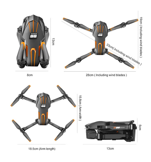 Load image into Gallery viewer, Xiaomi D88 Drone HD 8K Dual Camera Professional Aerial Photography Optical Flow Hovering Gesture Shooting Folding Quadcopter ﻿
