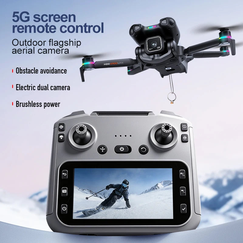 2026 K900 MAX GPS 8K Drone Fishing Air Drop Automatic Turnaround 5G Screen Obstacle Avoidance Drone Professional Camera