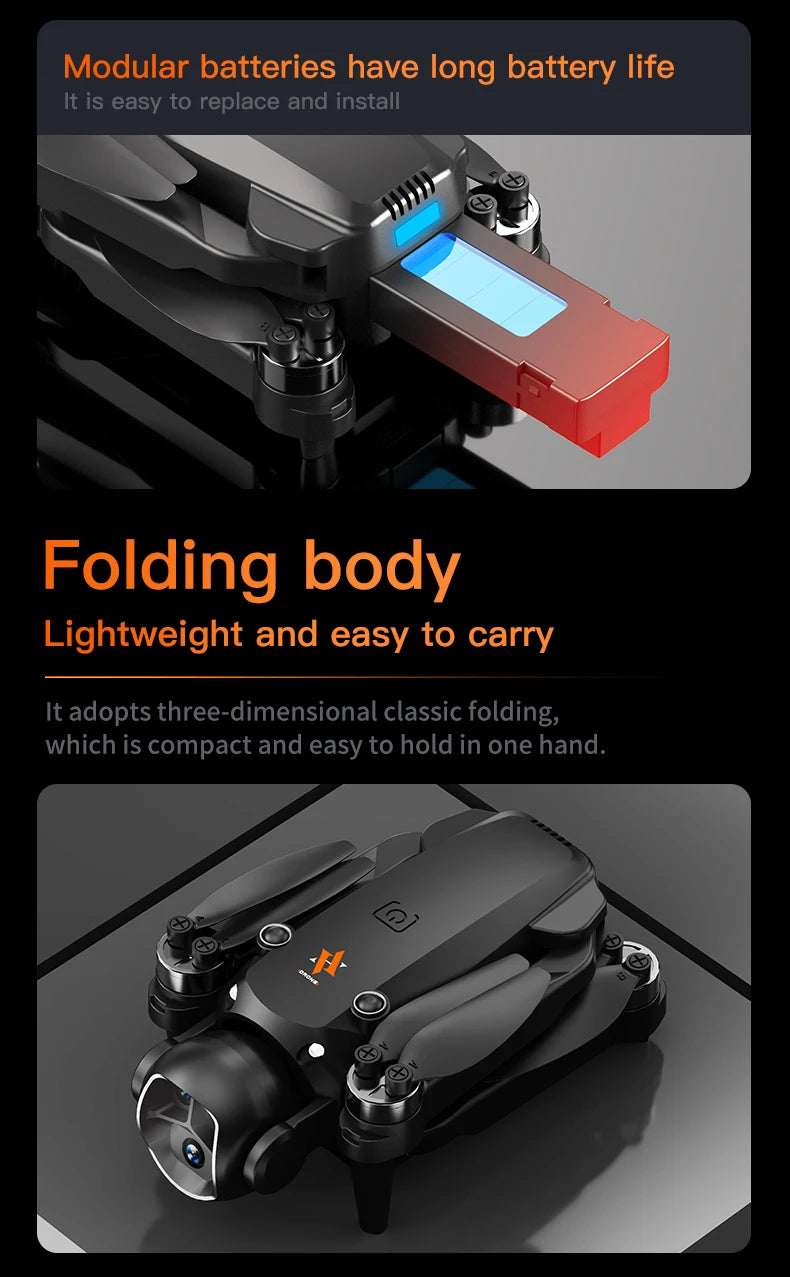 2025 New H21 VR Drone 4K HD Professional 90° ESC Camera Brushless motor Optical flow hovers Quadcopter Drones Gifts Toys