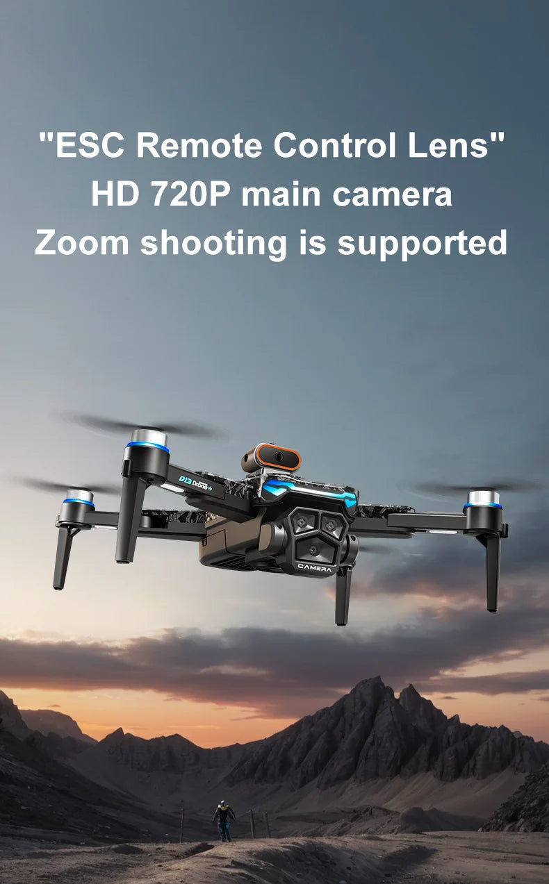 New D13 Drone 4K with Screen Remote Control Professional Brushless Motor Laser Obstacle Avoidance Foldable Quadcopter RC Toy
