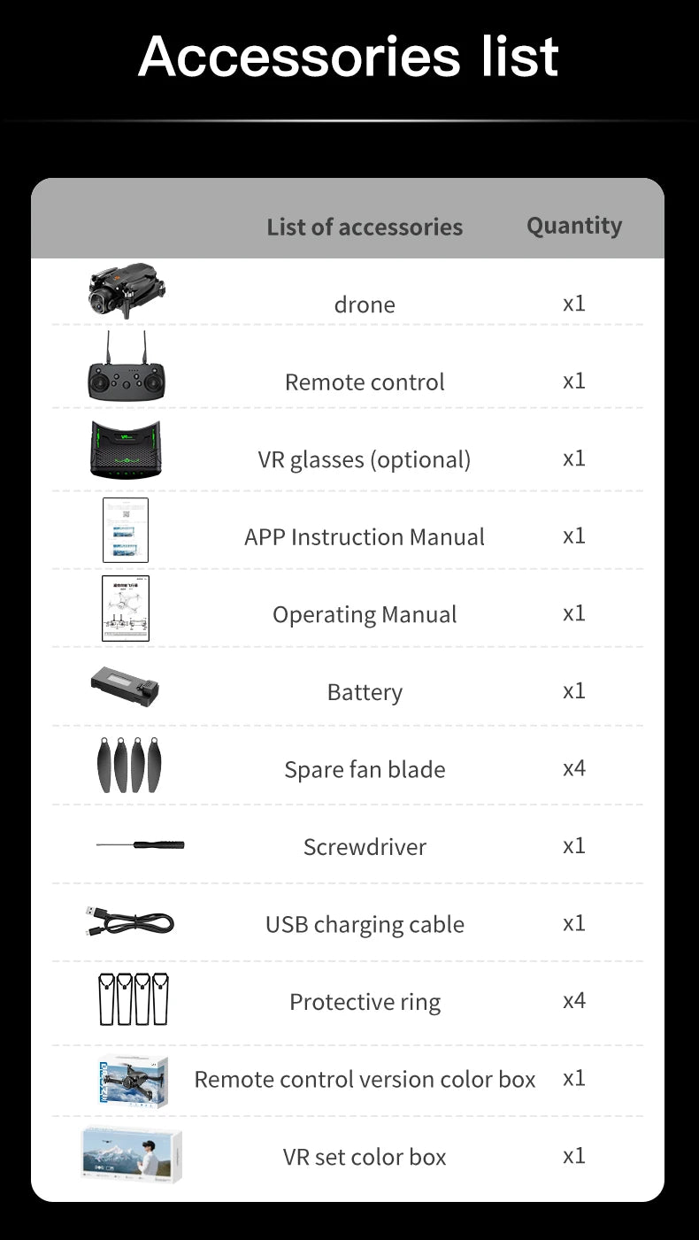 2025 New H21 VR Drone 4K HD Professional 90° ESC Camera Brushless motor Optical flow hovers Quadcopter Drones Gifts Toys