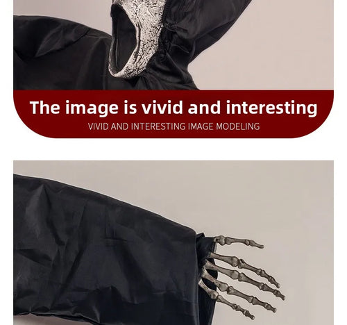 Load image into Gallery viewer, Halloween Decoration Screaming Scarecrow Ghost Voice-controlled Glowing and Sound-emitting Pendant Setting Up Props
