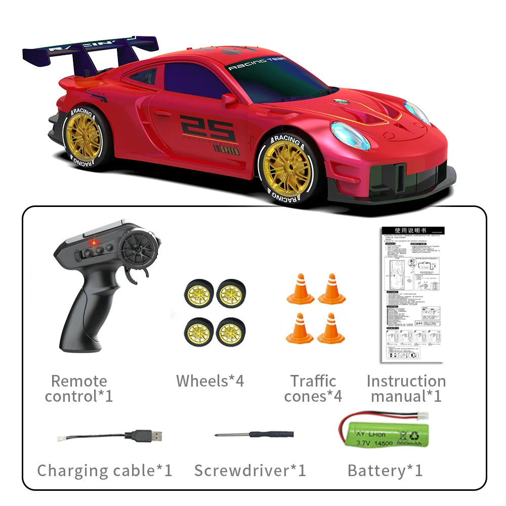 2026 New Q228 1:24 Drift Rc Car Four-wheel Remote-Controlled Racing Car Full Proportions Desk Competition Toy Boys Ideal Gifts
