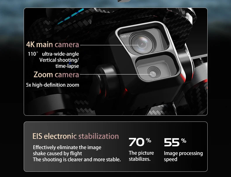 AE60 Ultra Professional Drone With 8K Camera GPS 3-Axis Gimbal Obstacle Avoidance Touch Screen FPV Brushless RC Drones Boy Toys