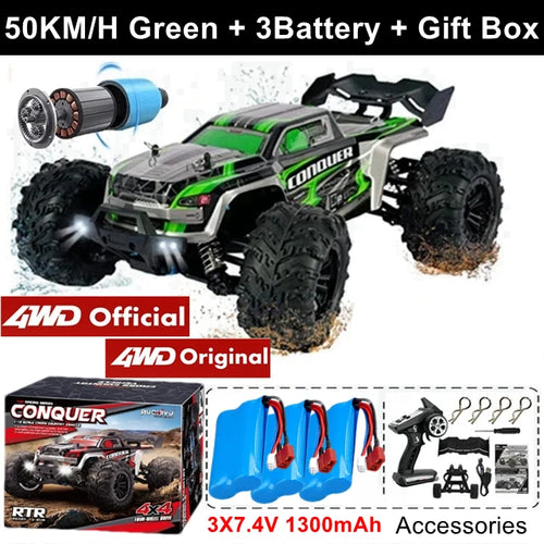 Load image into Gallery viewer, 1:16 80km/h Brushless RC Drift Car With LED Lights 4WD Electric High Speed Racing Remote Control Monster Truck for Kids Adults

