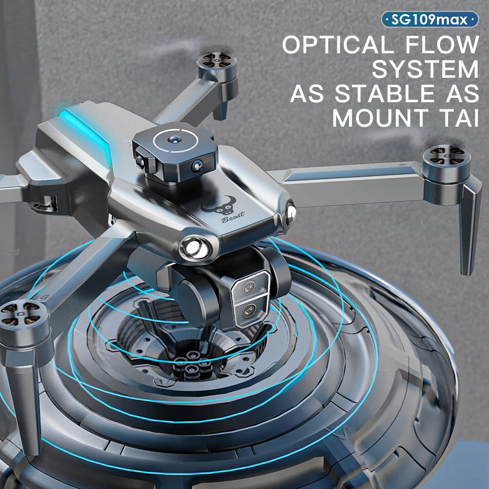 SG109 Pro Mini  Drone 8K Profesional with HD Camera 5G WiFi GPS Folding 4-Axis anti Shake Gimbal Brushless Motoror Quadcopter Ne
