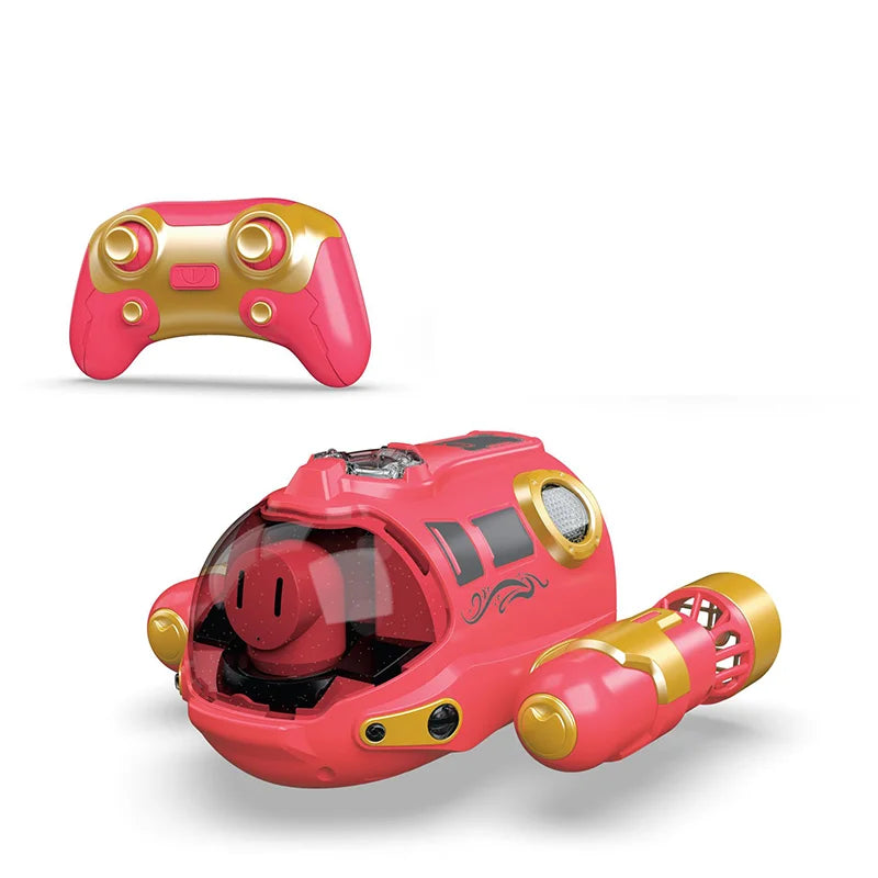 2.4GHz Rc Boat Toys Remote Control Boat Waterproof Spray Swimming Pool Bathing RC Steamboat For Boys And Girls Children Gift