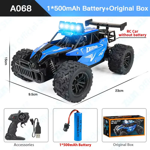 Load image into Gallery viewer, ZWN 1:16 20KM/H RC Car With LED Light 2.4G High Speed Off-Road Climbing 2WD Remote Control Car Toy Gifts for Boys Girls Kids
