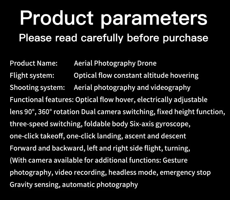 2025 New H21 VR Drone 4K HD Professional 90° ESC Camera Brushless motor Optical flow hovers Quadcopter Drones Gifts Toys